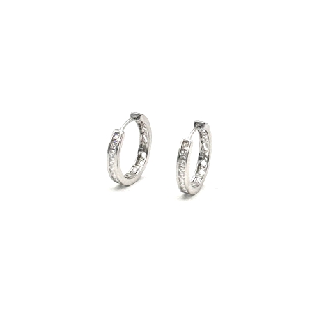 PENDIENTE PLATA ARO CIRCONITAS 19 MM                                                                