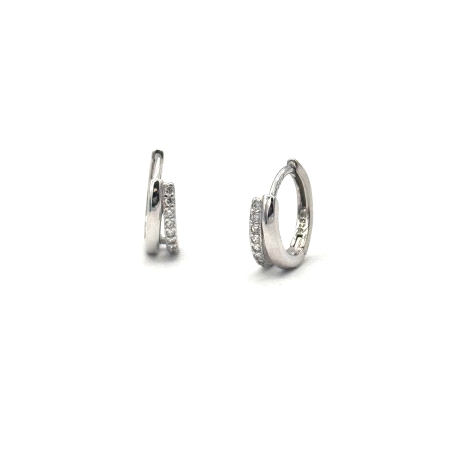 PENDIENTE PLATA ARO CIRCONITAS 10 MM                                                                
