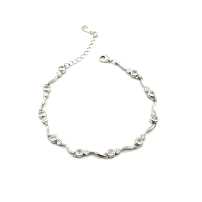 PULSERAS PLATA CIRCONITAS CHATONES                                                                  