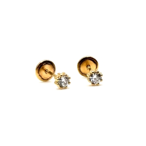 PENDIENTE PLATA CIRCONITAS 8 GARRAS BAÑO                                                            