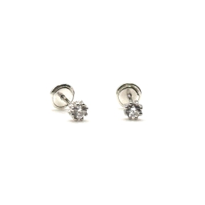 PENDIENTE PLATA CIRCONITAS 8 GARRAS RH                                                              