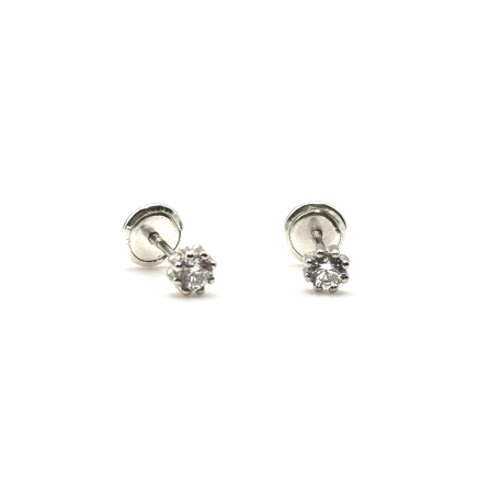 PENDIENTE PLATA CIRCONITAS 8 GARRAS RH                                                              