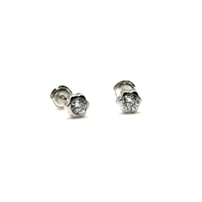 PENDIENTE PLATA MARGARITA 4 MM RH                                                                   
