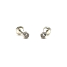 PENDIENTE PLATA CHATON REDONDO 3MM RH