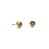 PENDIENTE PLATA CHATON 4M BAÑO ORO