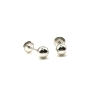 PENDIENTE PLATA LISO ROSCA RODIO