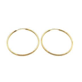 PENDIENTE PLATA ARO 1.5X40 MM BAÑO ORO                                                              
