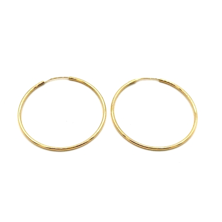 PENDIENTE PLATA ARO 1.5X40 MM BAÑO ORO                                                              