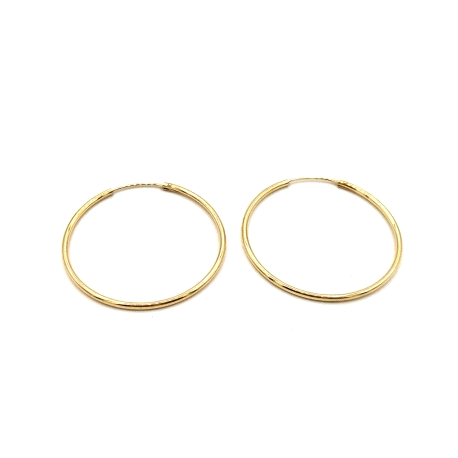 PENDIENTE PLATA ARO 1,5X35 MM BAÑO ORO                                                              