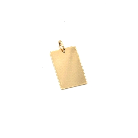 PLACA PLATA 3X2 BAÑO ORO                                                                            