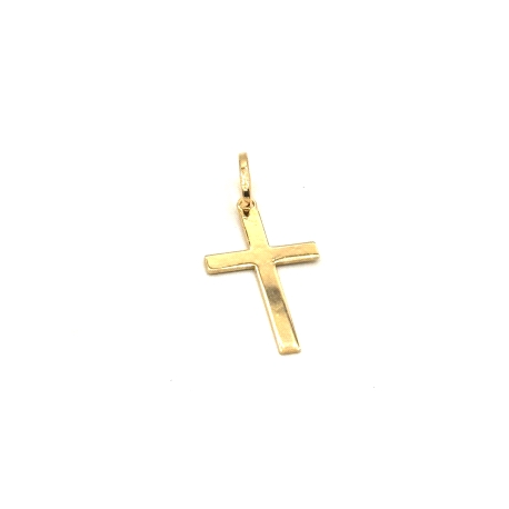 CRUZ PLATA LISA 27X17BAÑO ORO                                                                       