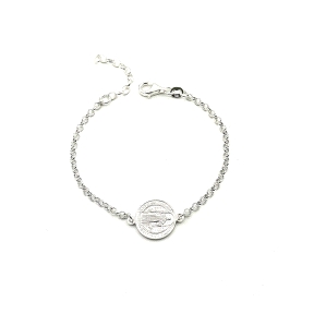 PULSERAS PLATA MOTIVO SAN BENITO                                                                    