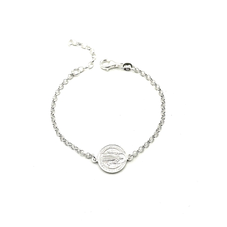 PULSERAS PLATA MOTIVO SAN BENITO                                                                    