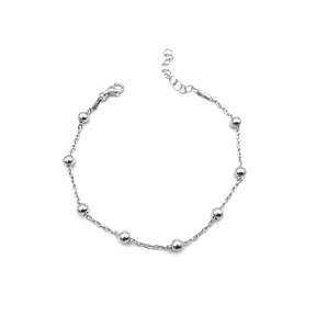 PULSERAS PLATA LISA BOLITAS                                                                         