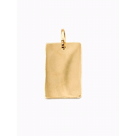 PLACA PLATA 2,5 X 1,5 CM BAÑO ORO                                                                   