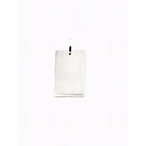 PLACA PLATA LISA 2,5 X 1,5 CM                                                                       