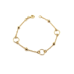 PULSERAS PLATA LISA BAÑO ORO                                                                        