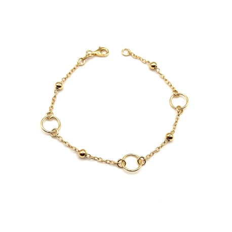 PULSERAS PLATA LISA BAÑO ORO                                                                        