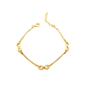 PULSERAS PLATA LISA BAÑO ORO                                                                        