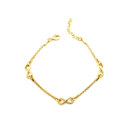PULSERAS PLATA LISA BAÑO ORO                                                                        