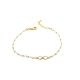 PULSERAS PLATA PERLITAS BAÑO ORO                                                                    
