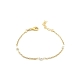PULSERAS PLATA PERLAS BAÑO ORO                                                                      