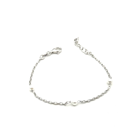 PULSERAS PLATA PERLAS                                                                               