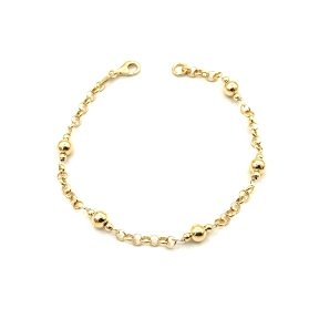 PULSERAS PLATA LISA BAÑO ORO                                                                        
