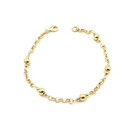 PULSERAS PLATA LISA BAÑO ORO                                                                        