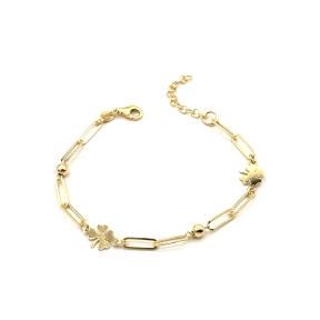 PULSERAS PLATA LISA BAÑO ORO                                                                        