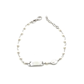 PULSERAS PLATA PERLAS MILAGROSA                                                                     