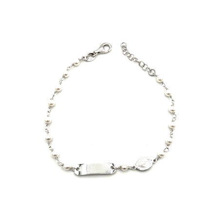 PULSERAS PLATA PERLAS MILAGROSA                                                                     