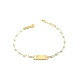 PULSERAS PLATA PERLITAS BAÑO ORO                                                                    
