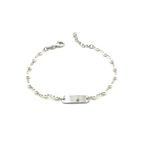 PULSERAS PLATA PERLITAS                                                                             
