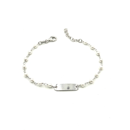 PULSERAS PLATA PERLITAS                                                                             