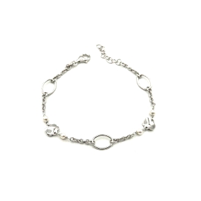 PULSERAS PLATA PERLAS                                                                               