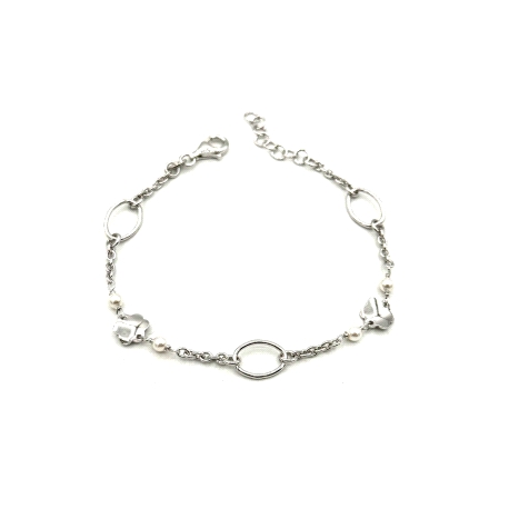 PULSERAS PLATA PERLAS                                                                               