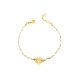 PULSERAS PLATA PERLITAS BAÑO ORO                                                                    