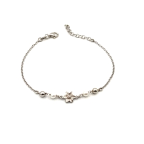 PULSERAS PLATA PERLAS                                                                               