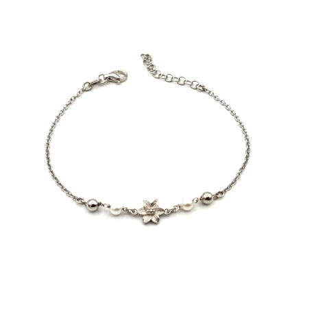 PULSERAS PLATA PERLAS                                                                               
