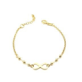 PULSERAS PLATA LISA BAÑO ORO                                                                        