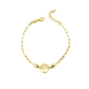 PULSERAS PLATA LISA BAÑO ORO                                                                        
