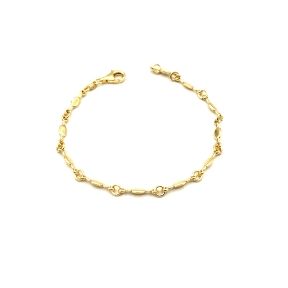 PULSERAS PLATA LISA BAÑO ORO                                                                        