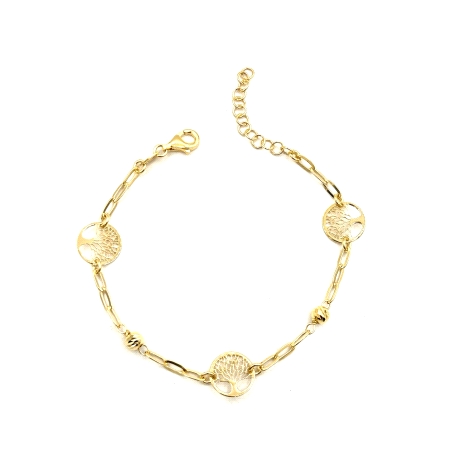 PULSERAS PLATA LISA BAÑO ORO                                                                        