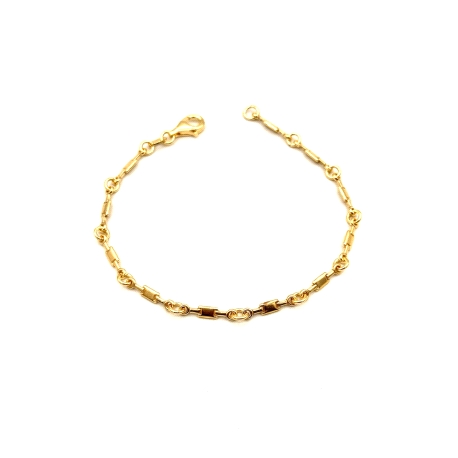 PULSERAS PLATA LISA BAÑO ORO                                                                        