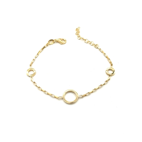 PULSERAS PLATA LISA BAÑO ORO                                                                        