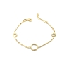 PULSERAS PLATA LISA BAÑO ORO