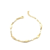 PULSERAS PLATA LISA BAÑO ORO