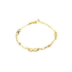 PULSERAS PLATA LISA BAÑO ORO                                                                        