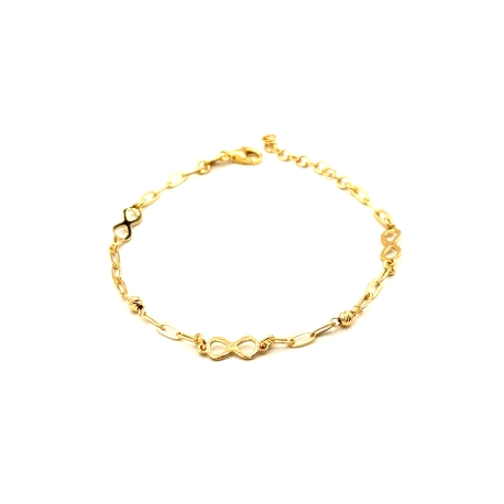 PULSERAS PLATA LISA BAÑO ORO                                                                        